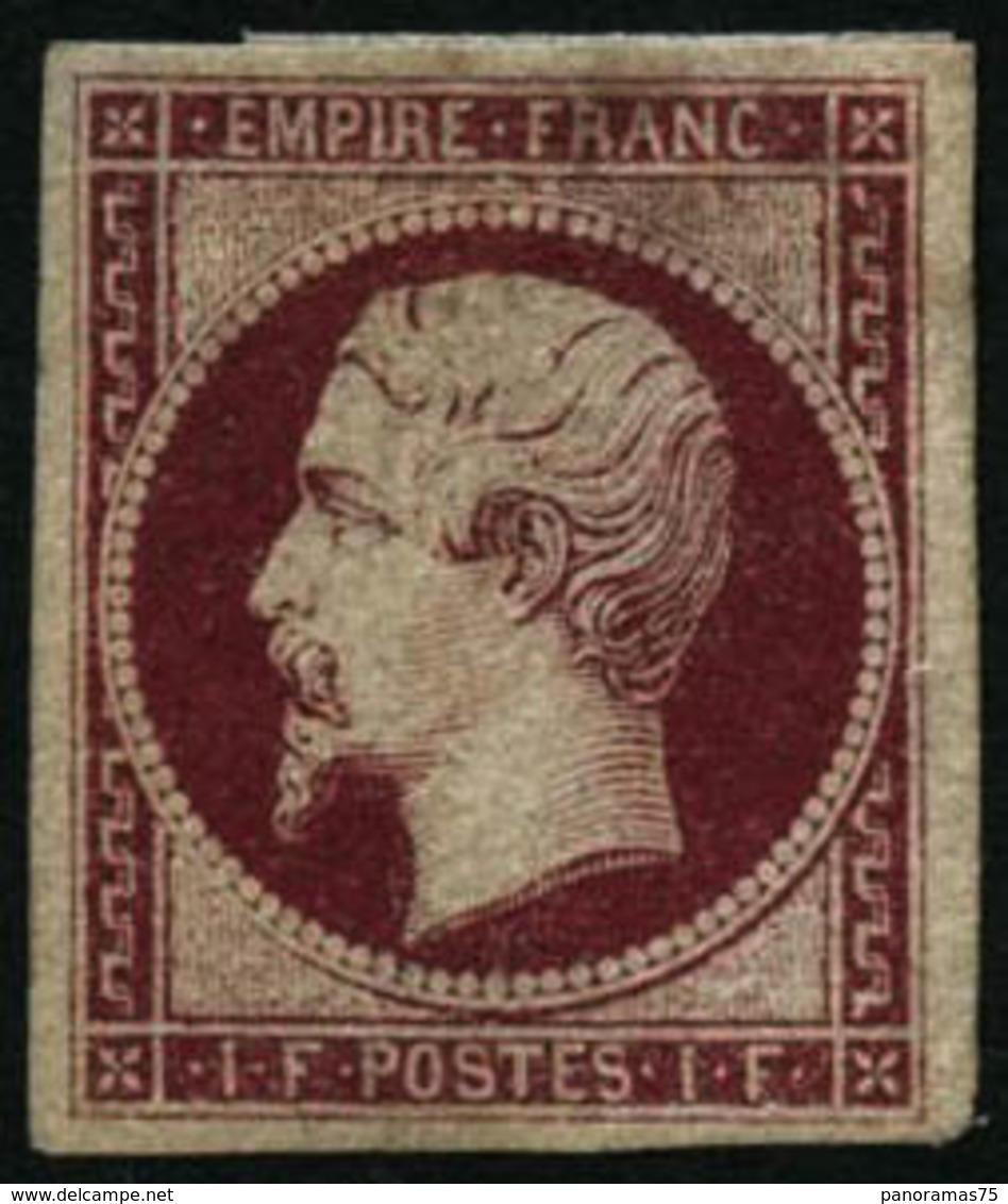 * N°18g 1F Velours Par Endroits, Quelques Inégalités D'épaisseur De Papier D'origine, Nuance Exceptionnelle - B - 1853-1860 Napoléon III