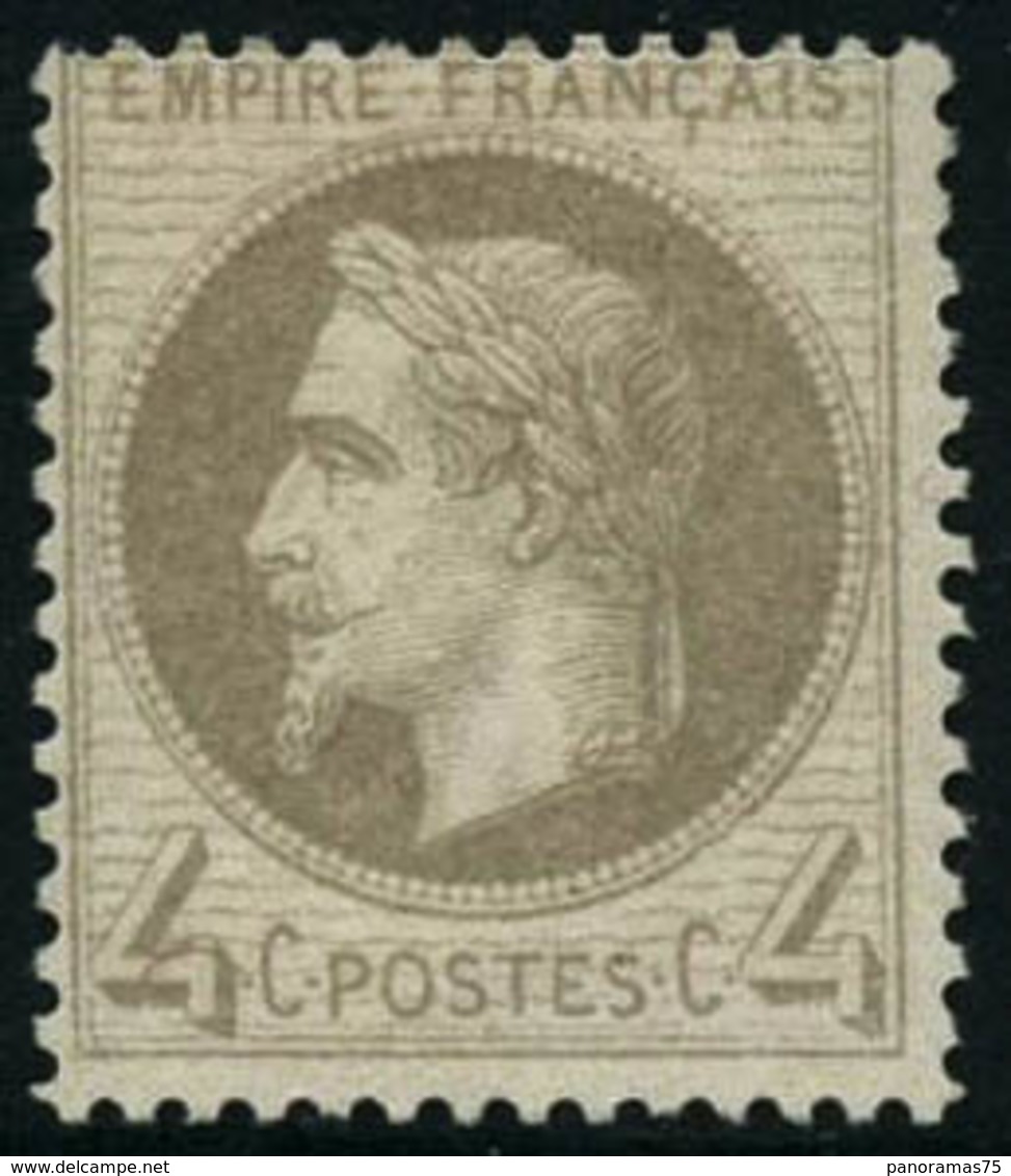 * N°27 4c Gris Quasi SC, Signé Brun - TB - 1863-1870 Napoléon III Lauré