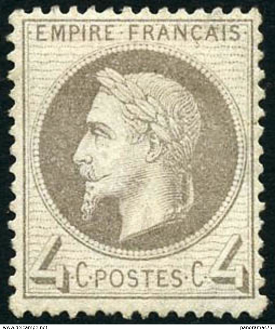 * N°27B 4c Gris, Type II - TB - 1863-1870 Napoléon III Lauré