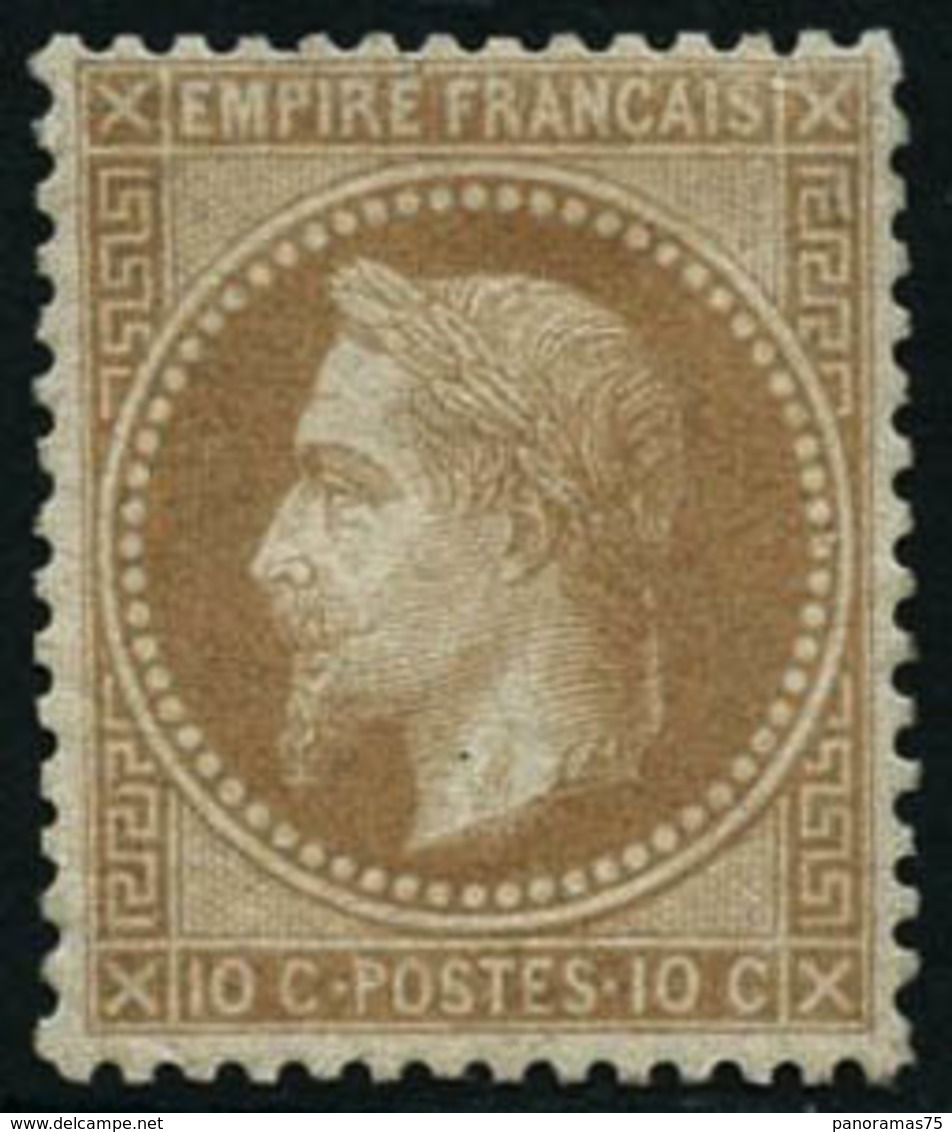 ** N°28B 10c Bistre, Type II - TB - 1863-1870 Napoléon III Lauré