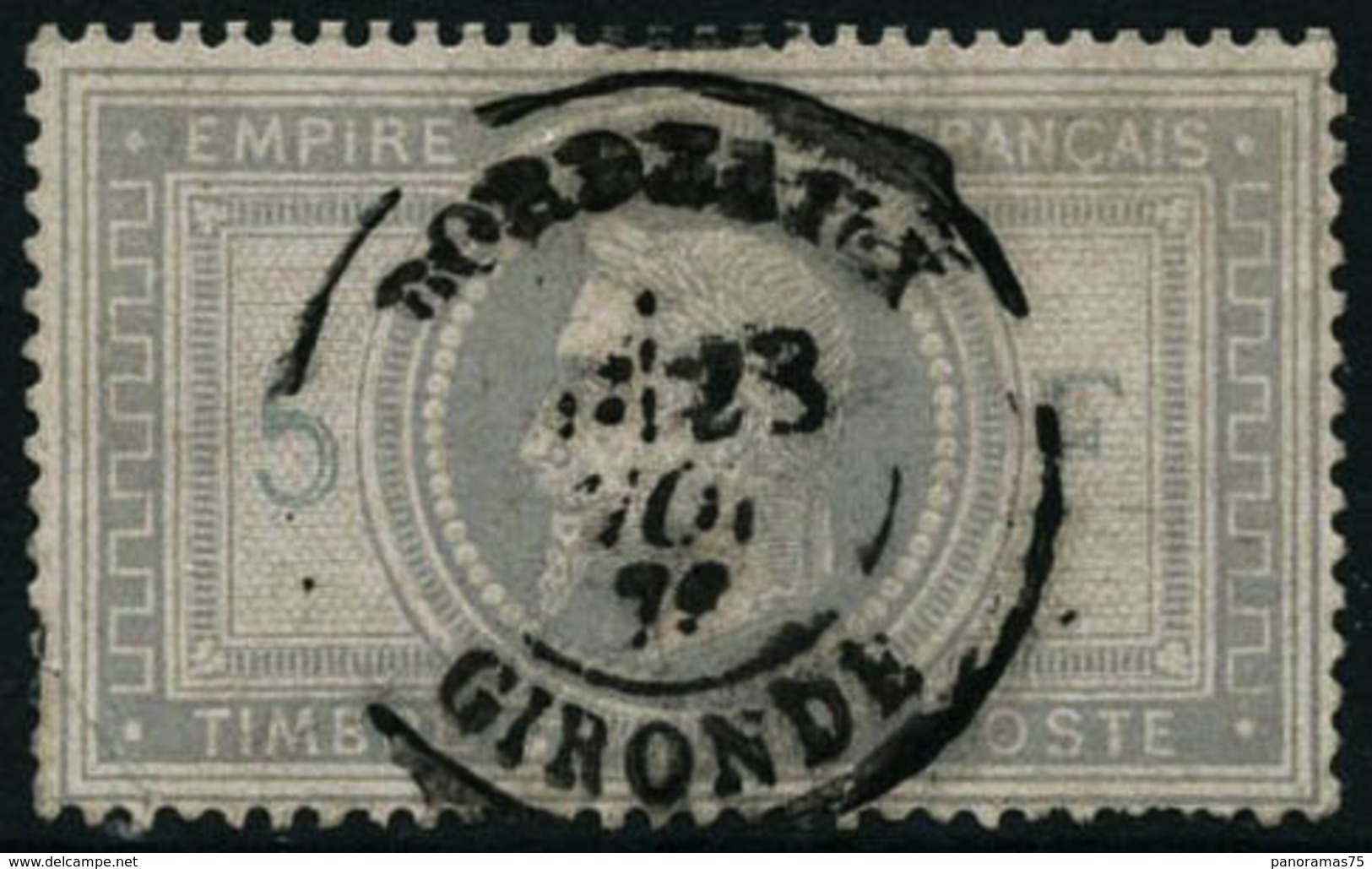 Oblit. N°33 5F Empire - TB - 1863-1870 Napoléon III Lauré