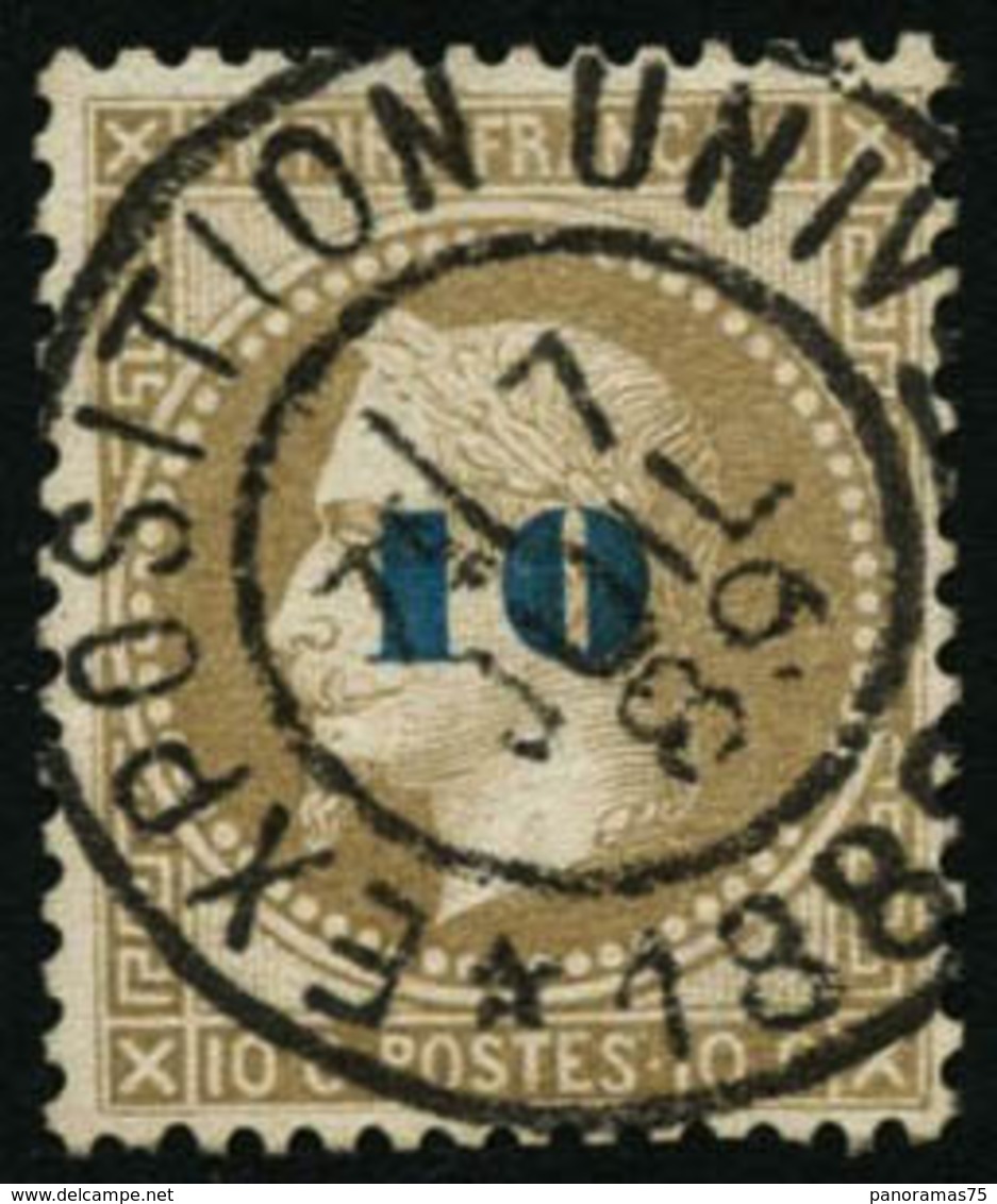 Oblit. N°34 10 Sur 10c Obl Expo Universelle De 89 - TB - 1863-1870 Napoléon III Con Laureles