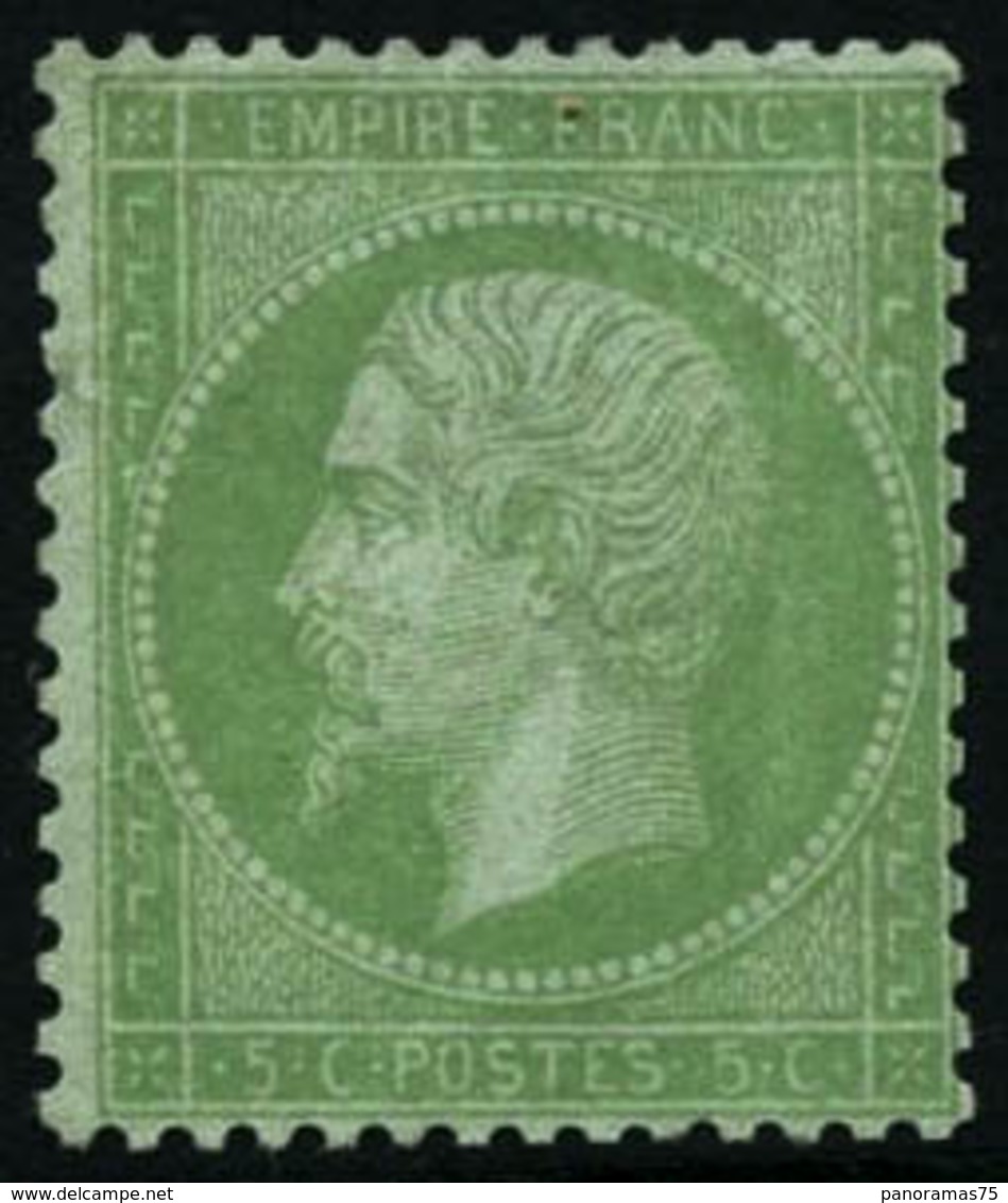 ** N°35 5c Vert-pâle S/bleu - TB - 1863-1870 Napoléon III Con Laureles