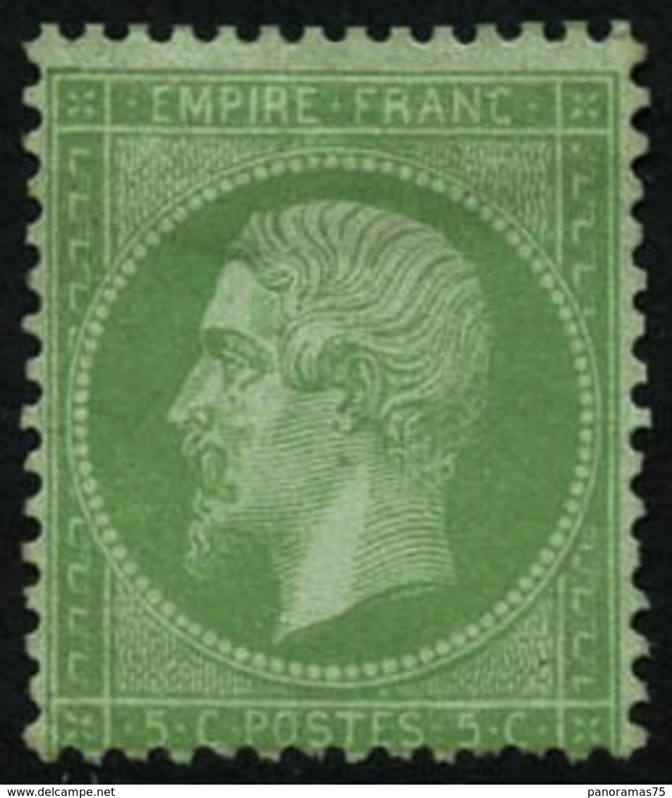 * N°35 5c Vert Pâle S/bleu - TB - 1863-1870 Napoléon III Lauré