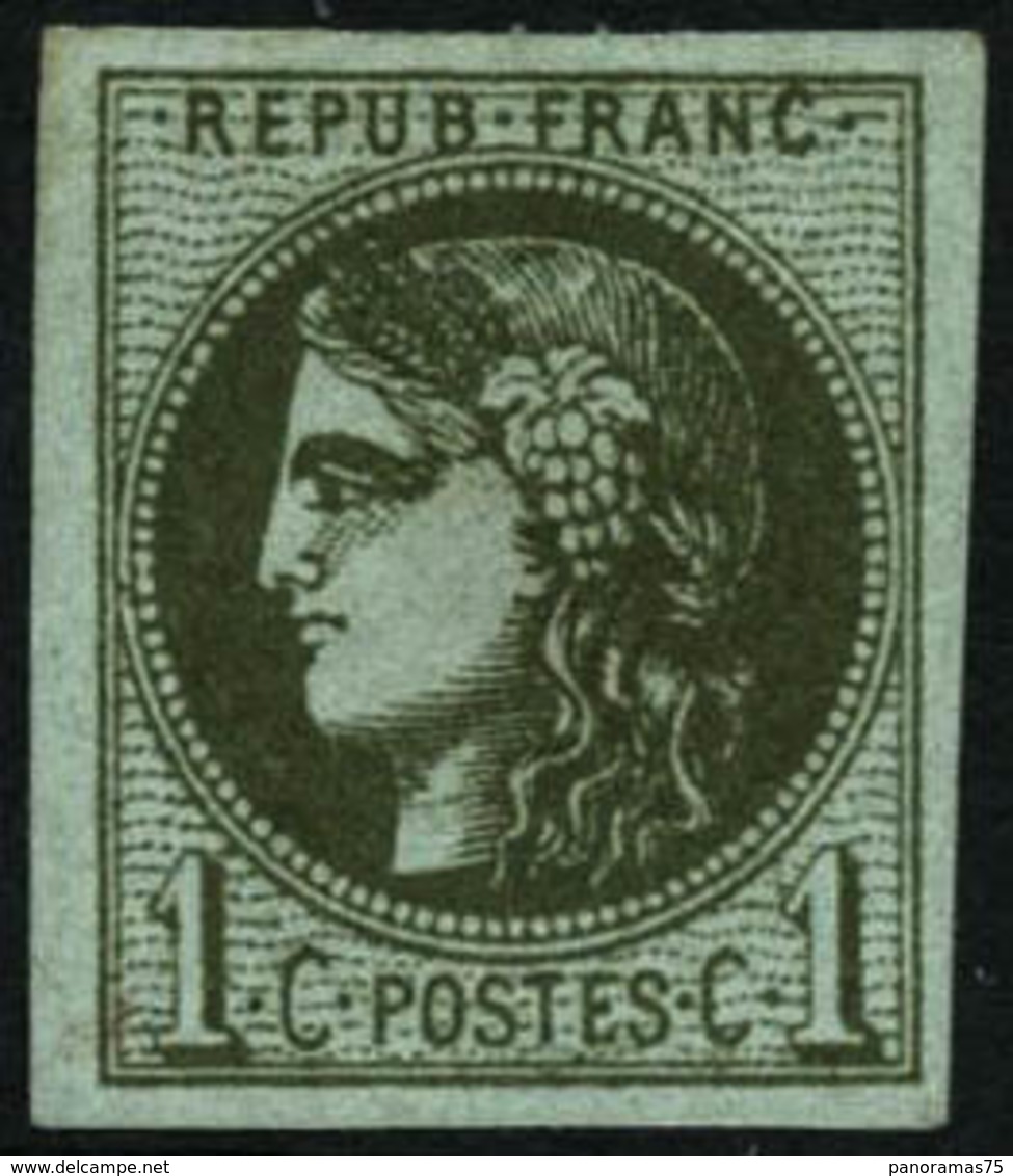 * N°39Ba 1c Olive Foncé - TB - 1870 Ausgabe Bordeaux