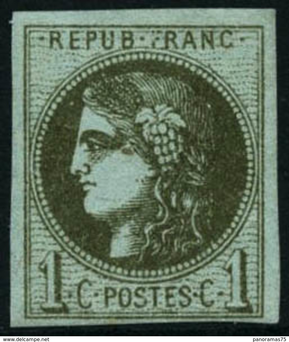 ** N°39C 1c Olive R3 - TB - 1870 Ausgabe Bordeaux