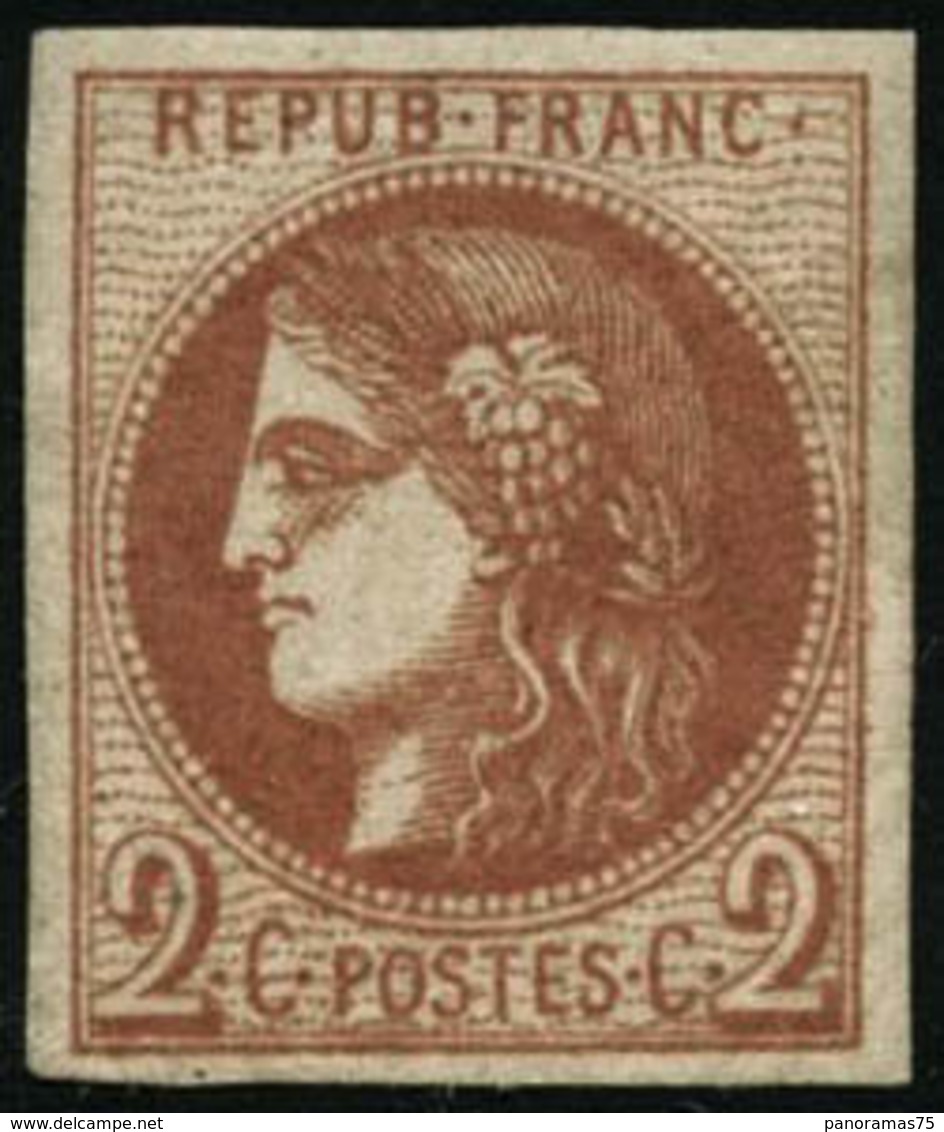 ** N°40B 2c Brun Rouge R2 - TB - 1870 Ausgabe Bordeaux