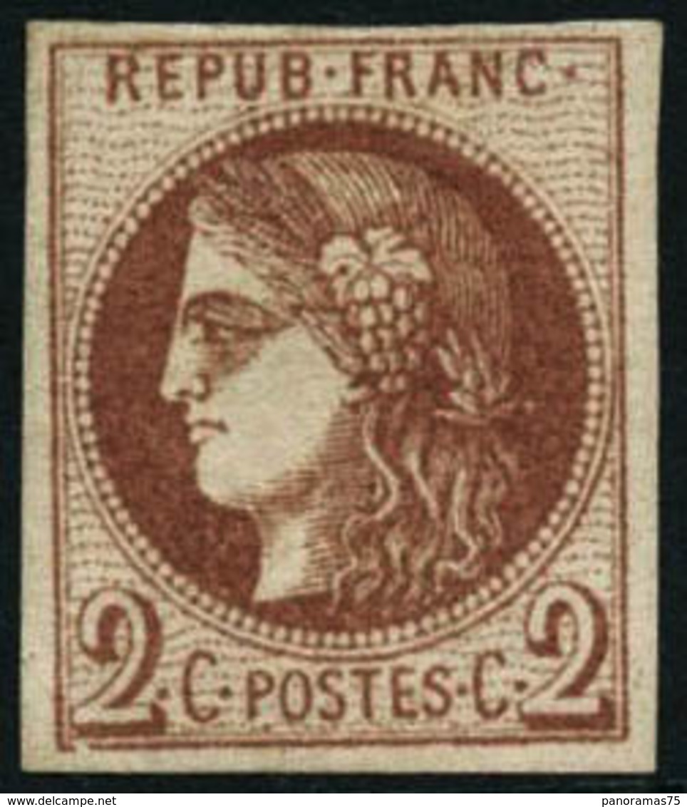 ** N°40B 20c Brun-rouge R2, Signé Roumet - TB - 1870 Emisión De Bordeaux