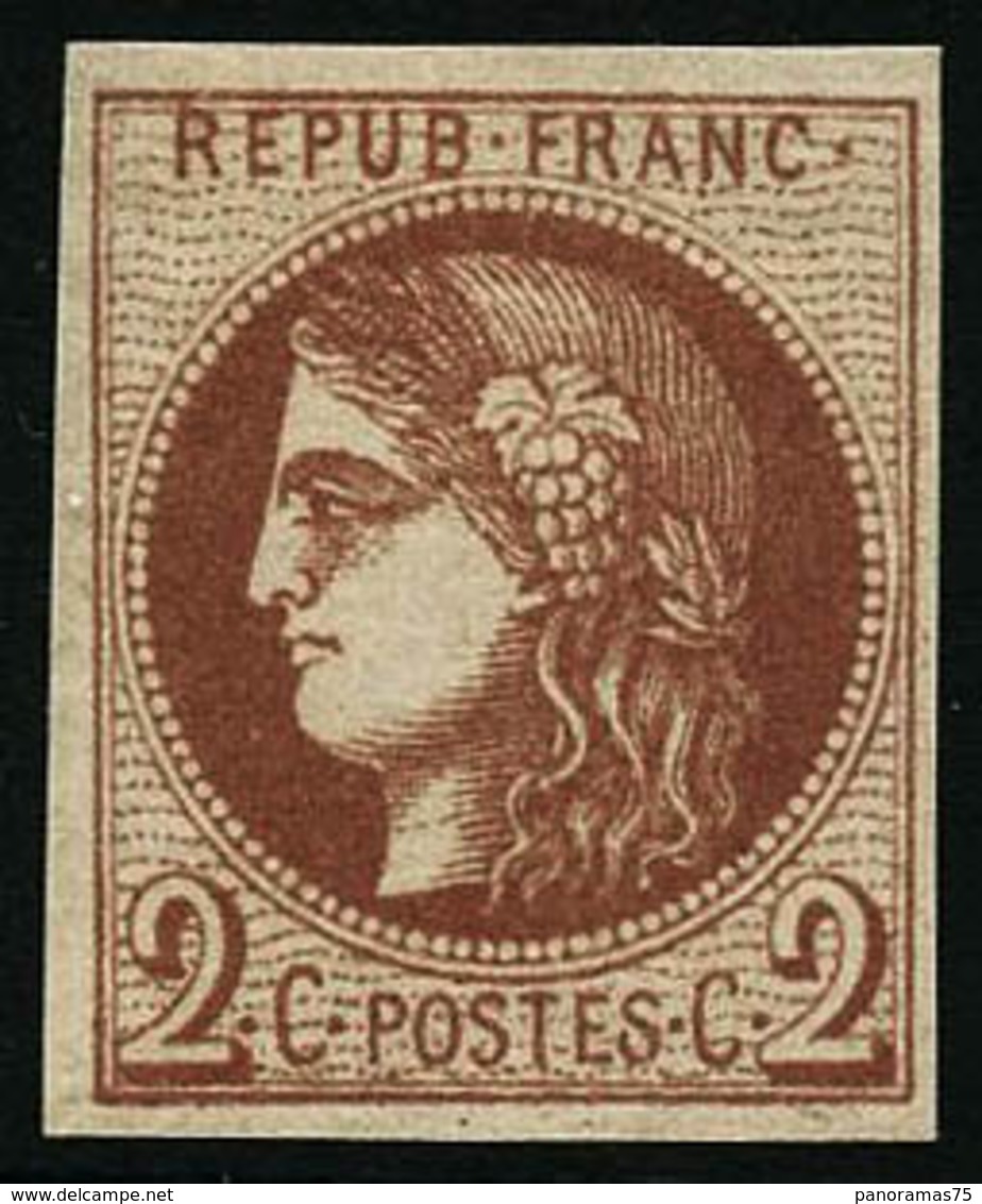 * N°40B 2c Brun-rouge R2 - TB - 1870 Emission De Bordeaux