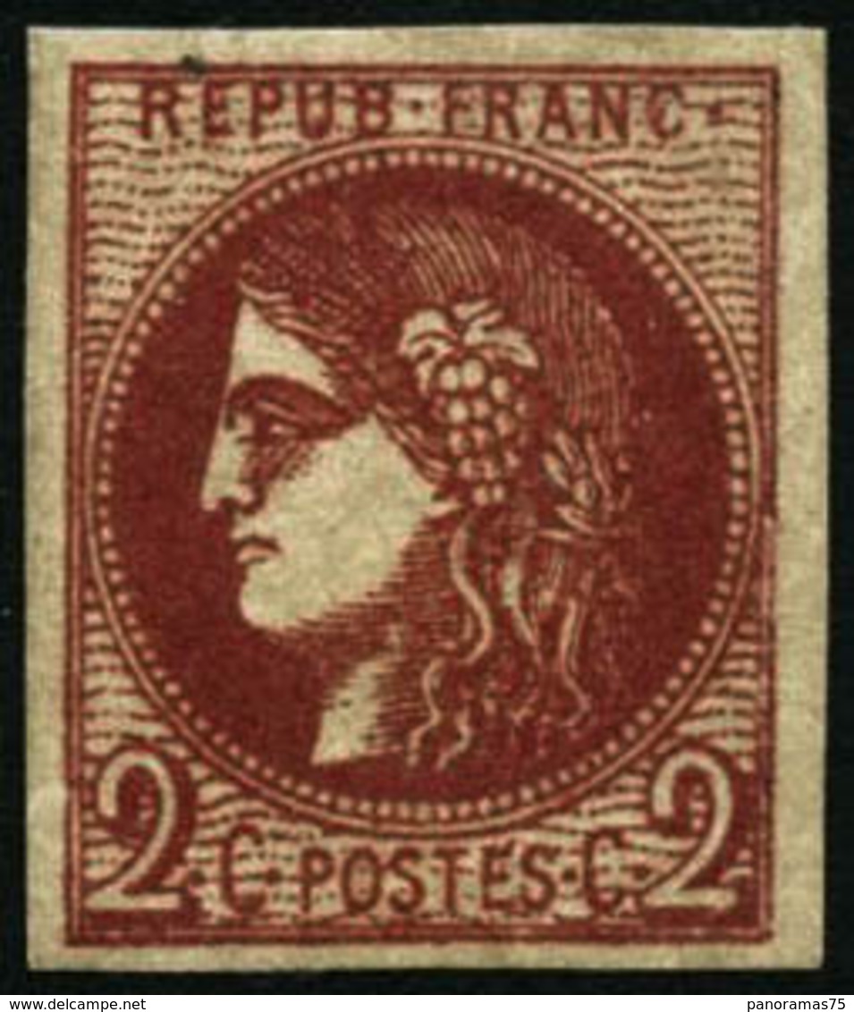 ** N°40Bf 2c Rouge-brique Foncé - TB - 1870 Bordeaux Printing