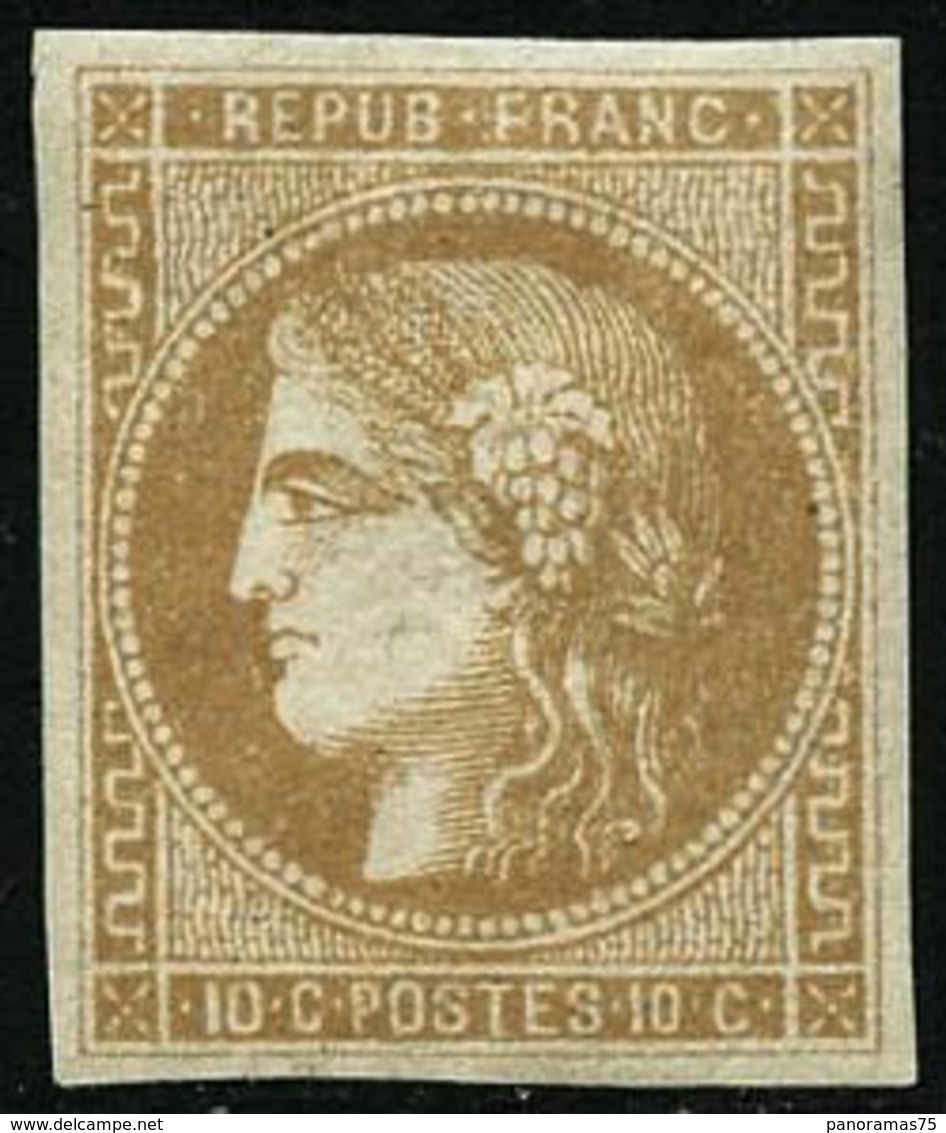 ** N°43A 10c Bistre R1 - TB - 1870 Ausgabe Bordeaux