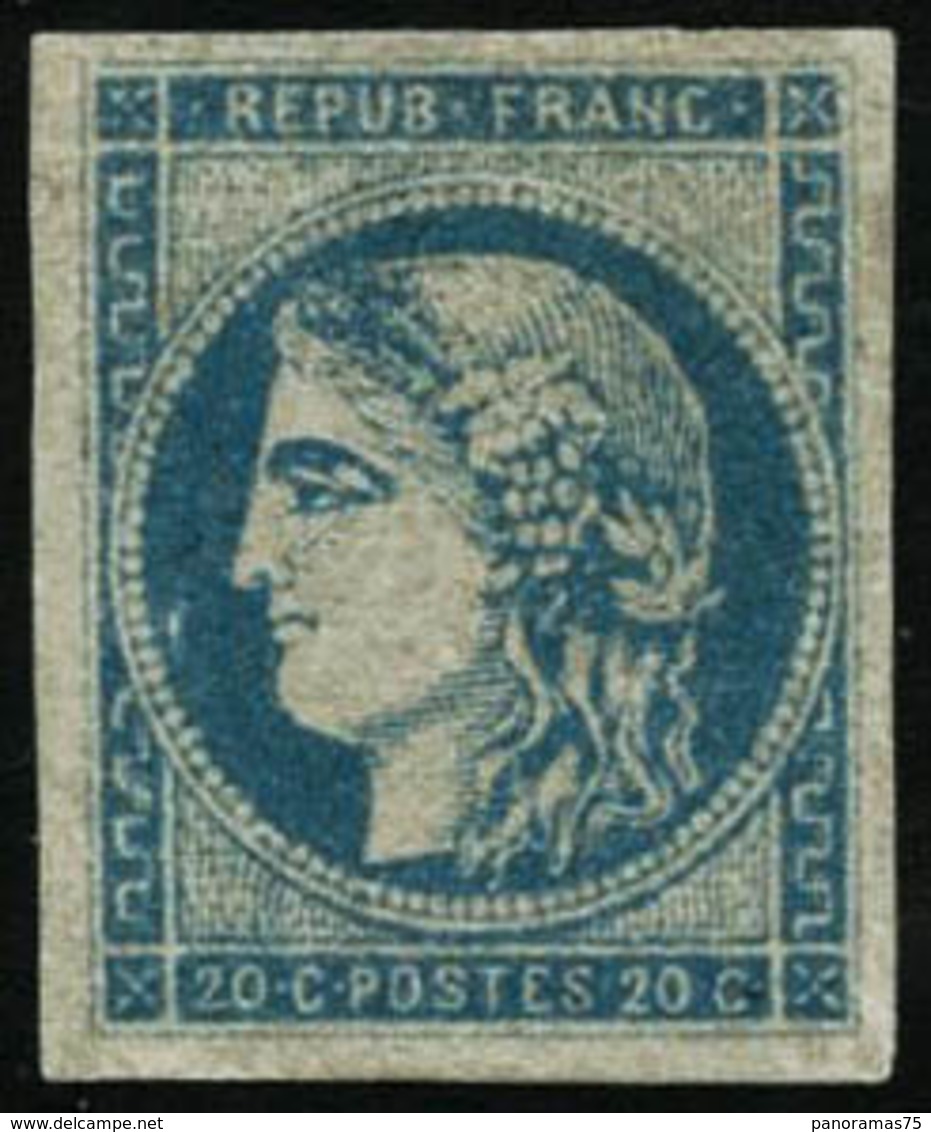 ** N°45C 20c Bleu, Type II  R3 - TB - 1870 Ausgabe Bordeaux