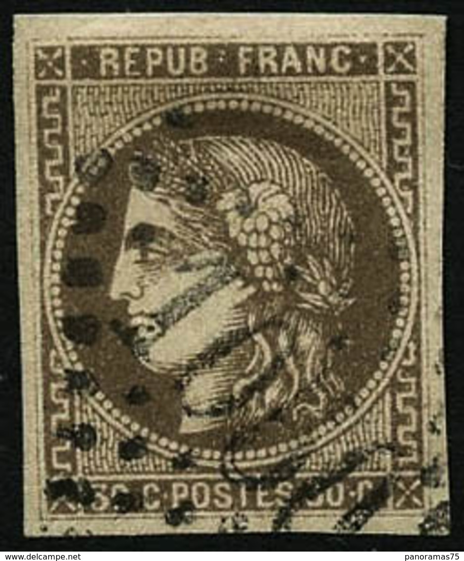 Oblit. N°47a 30c Brun Clair - TB - 1870 Ausgabe Bordeaux