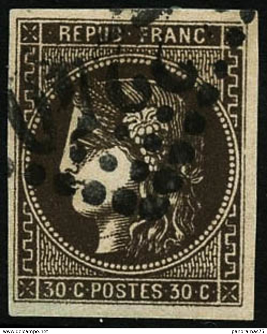 Oblit. N°47b 30c Brun-noir - TB - 1870 Ausgabe Bordeaux
