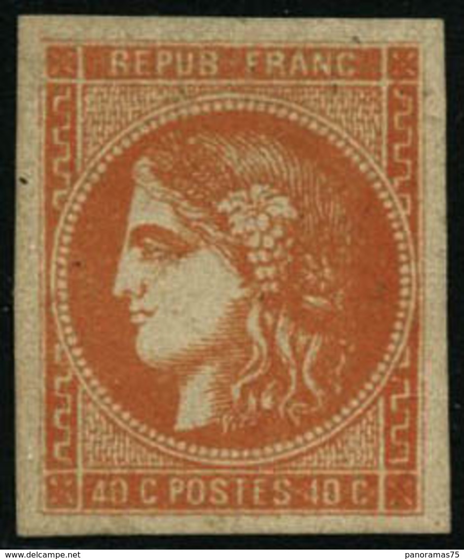 * N°48 40c Orange - TB - 1870 Emisión De Bordeaux