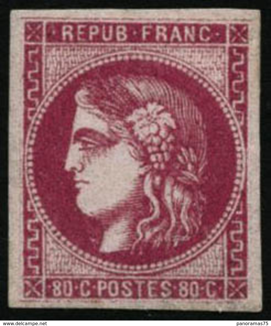 ** N°49 80c Rose, Signé Brun - TB - 1870 Ausgabe Bordeaux