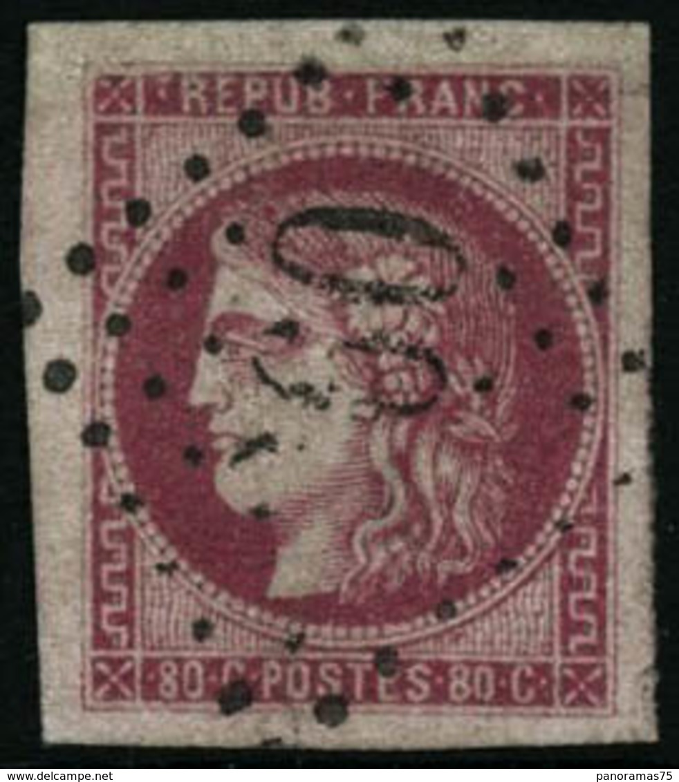Oblit. N°49 80c Rose, Pièce De Luxe - TB - 1870 Emission De Bordeaux