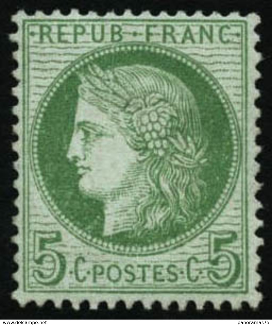 ** N°53 5c Vert-jaune S/azuré - TB - 1871-1875 Cérès