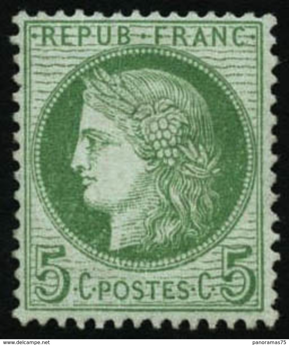 ** N°53 5c Vert-jaune S/azuré - TB - 1871-1875 Ceres