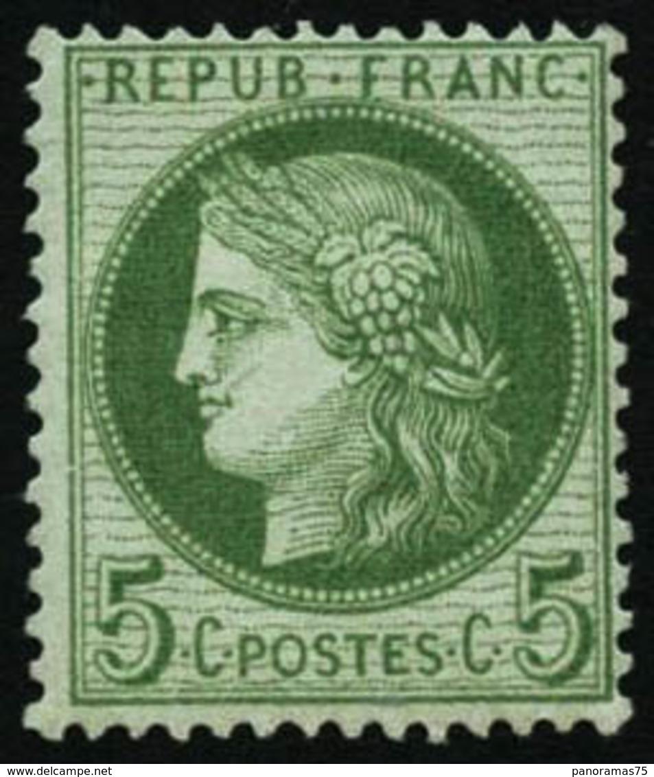 ** N°53 5c Vert-jaune S/azuré - TB - 1871-1875 Cérès