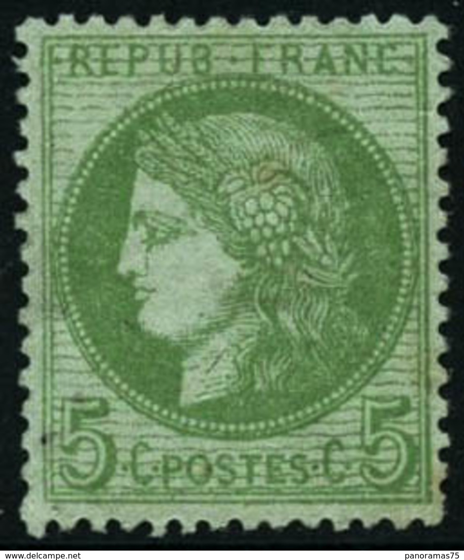 * N°53 5c Vert-jaune S/azuré - TB - 1871-1875 Cérès