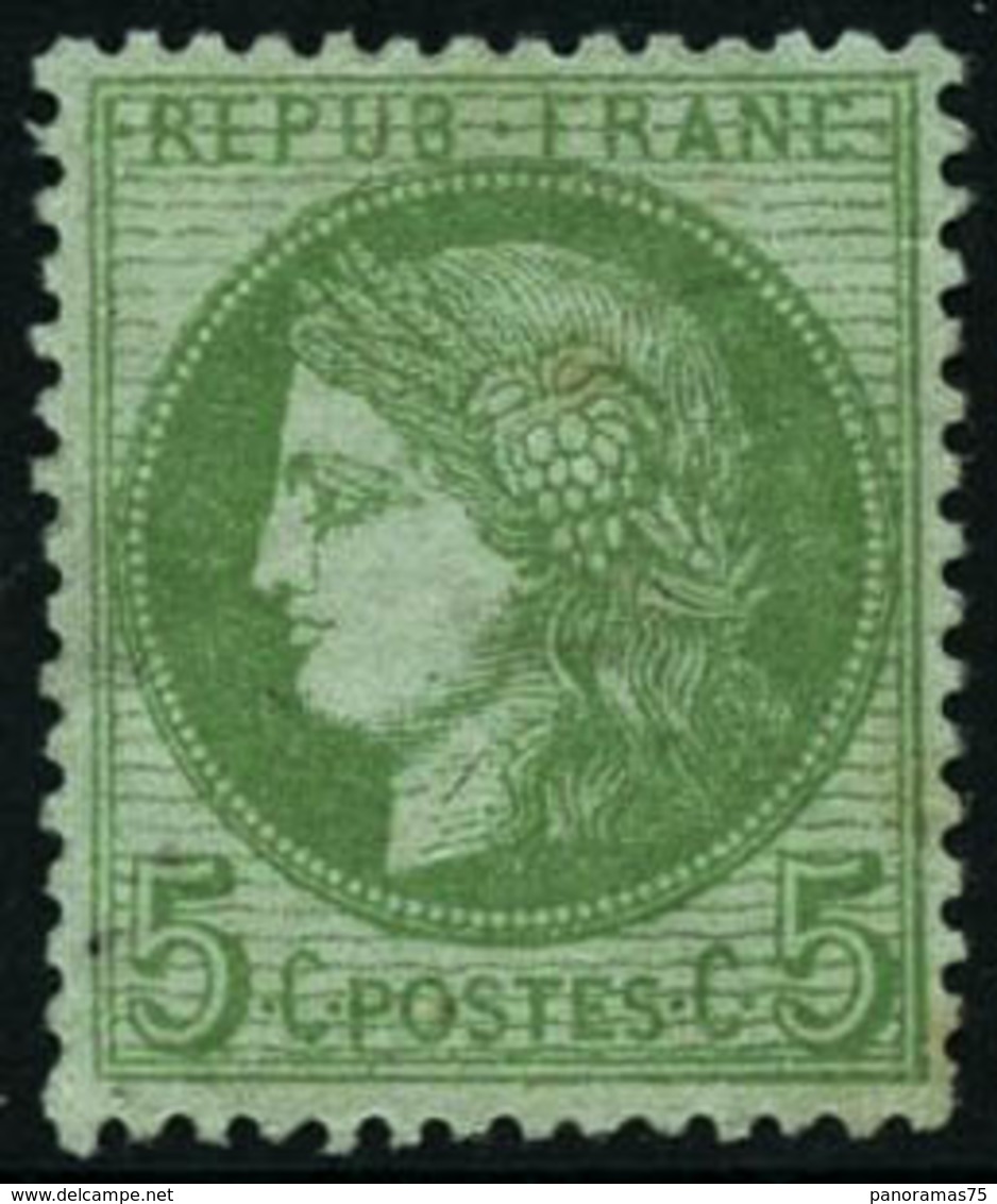 * N°53 5c Vert-jaune S/azuré - TB - 1871-1875 Ceres