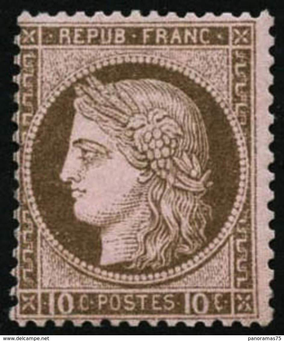 ** N°54 10c Brun S/rose - TB - 1871-1875 Ceres