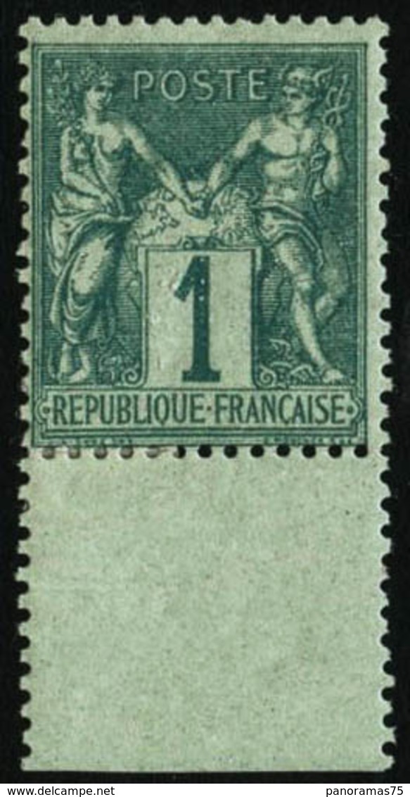 ** N°61 1c Vert - TB - 1876-1878 Sage (Type I)