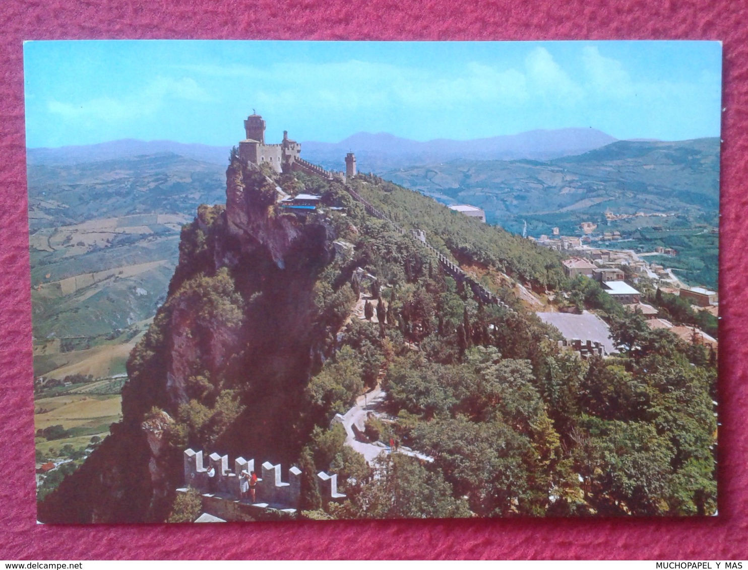 POSTAL POST CARD REPPUBLICA DE DI S. SAN MARINO REPÚBLICA EDIZ EMMEPI RIMINI SECOND AND THIRD TOWER SIGHT FROM THE FIRST - San Marino