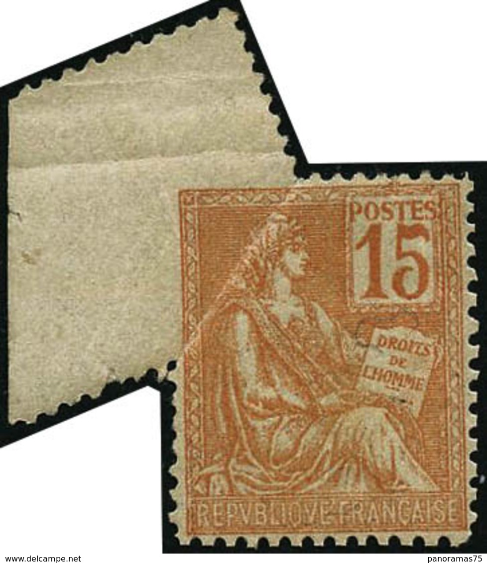 * N°117 15c Orange, Superbe Variété De Piquage, Signé Calves - TB - Sonstige & Ohne Zuordnung