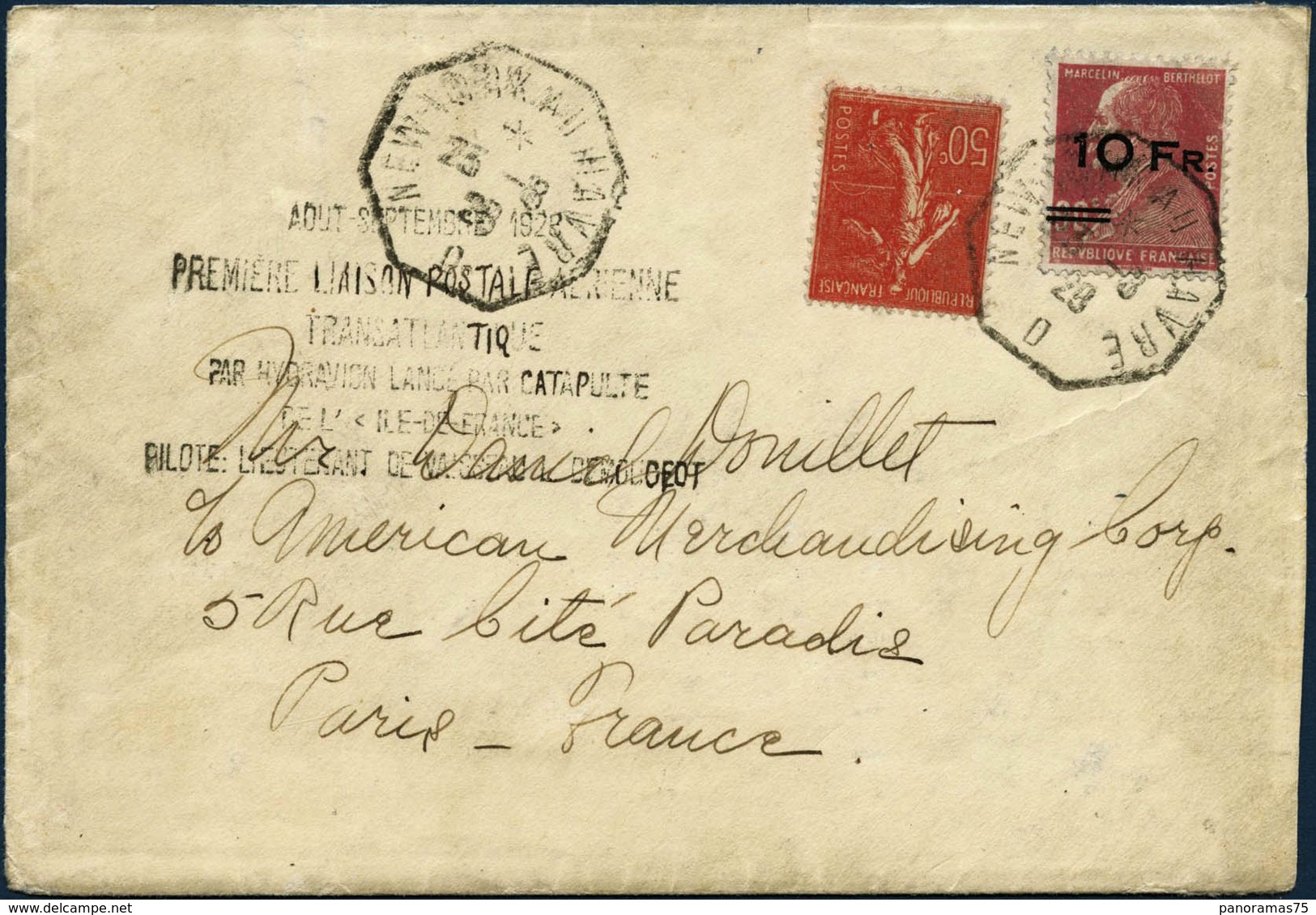 Lettre N°3 10F Sur 90c Rouge S/lettre, RARE - TB - Sonstige & Ohne Zuordnung