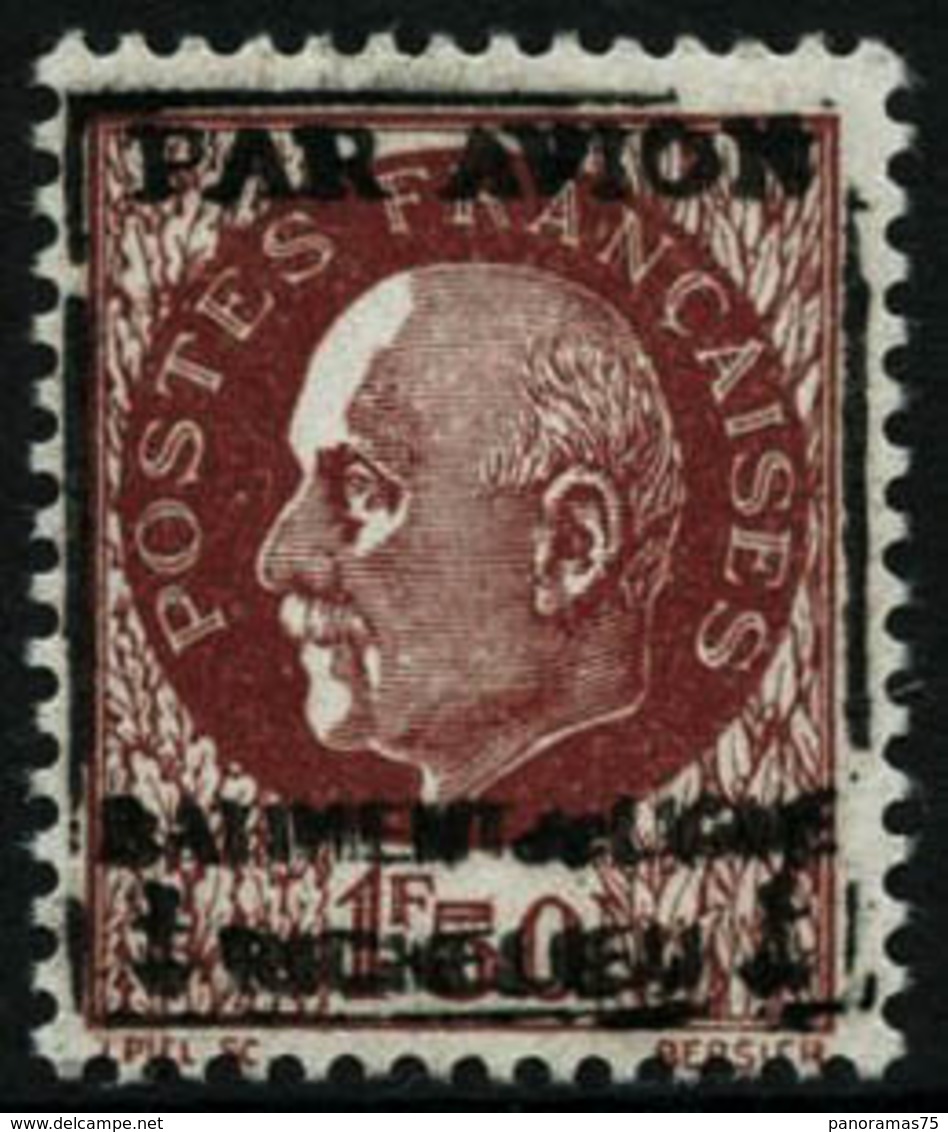 ** N°3b 1F50 Brun-rouge, Double Surcharge - TB - Militärische Luftpost