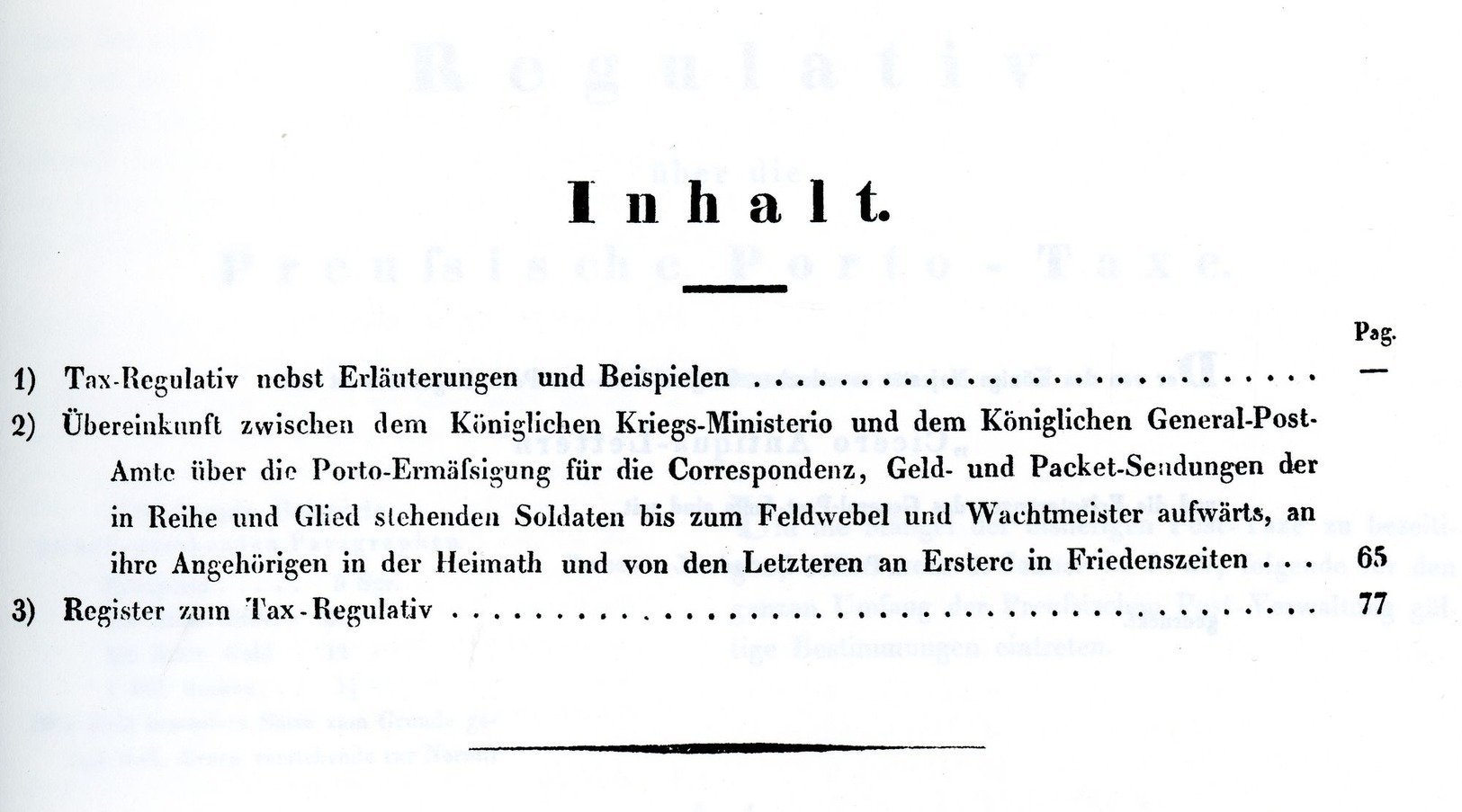 Preußische Porto Taxe Von 1824 Regulativ - ArGe Preußen - Postgebühren