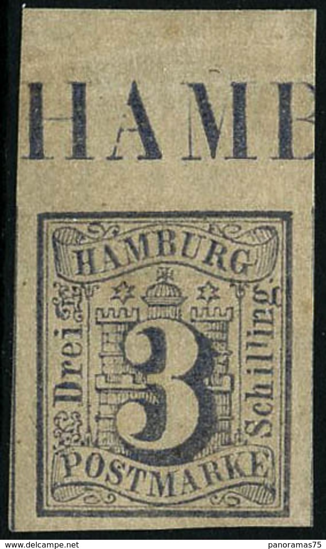 (*) N°17a 3s Outremer, Pièce De Luxe SG - TB - Hamburg