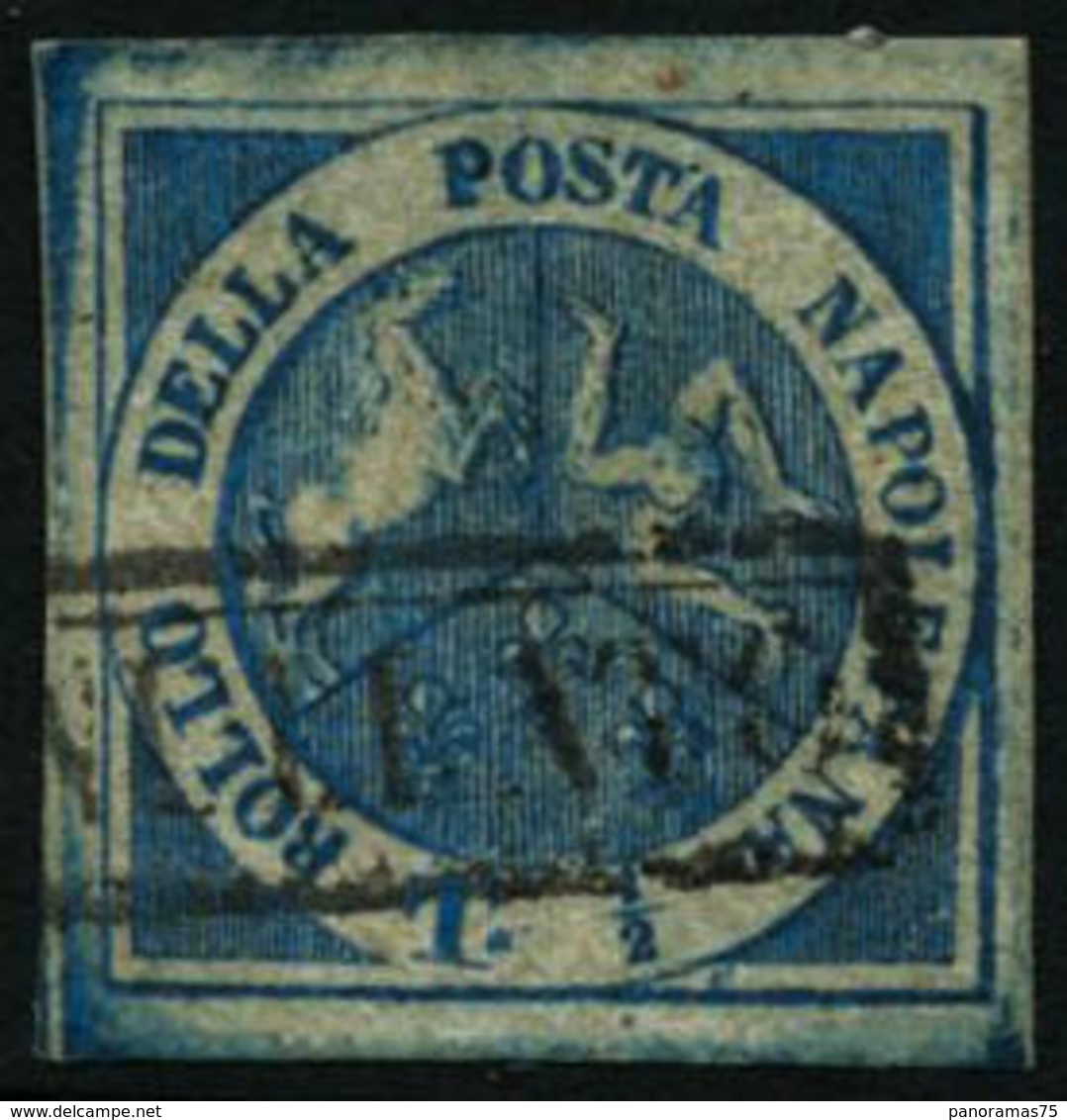 Oblit. N°8 1/2T Bleu S/fgt - TB - Sicilia