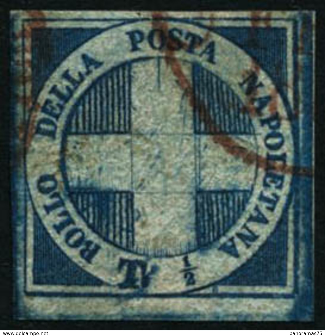Oblit. N°9 1/2T Bleu Pâle - TB - Sicile