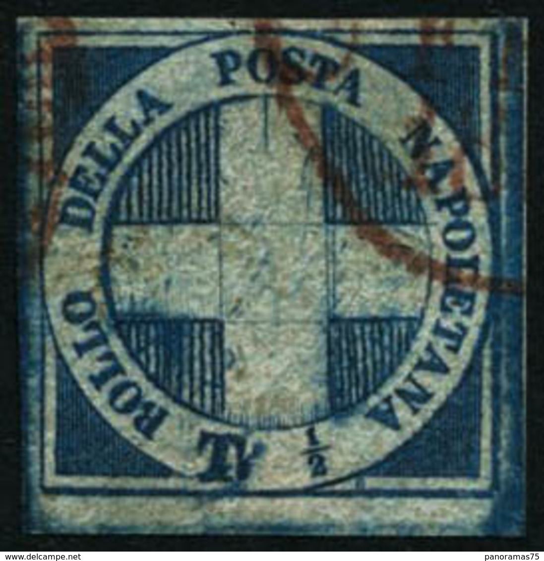 Oblit. N°9 1/2T Bleu Pâle - TB - Sicilia