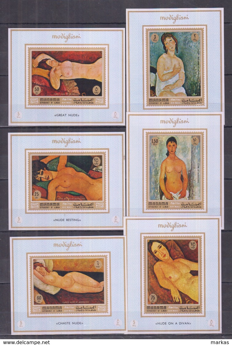 C22. Manama - MNH - Art - Painting - Modigliani - Deluxe - Imperf - Other & Unclassified