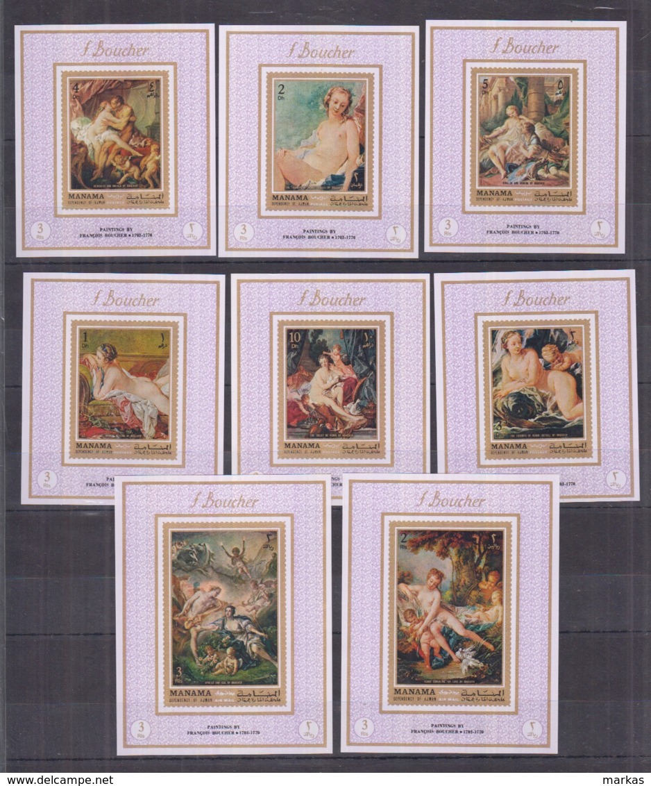 C22. Manama - MNH - Art - Painting - F. Boucher - Deluxe - Imperf - Other & Unclassified