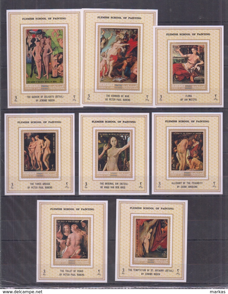 C22. Manama - MNH - Art - Painting - Flemish School - Deluxe - Imperf - Other & Unclassified