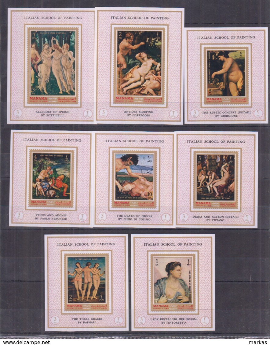 D22. Manama - MNH - Art - Painting - Various Painters - Deluxe - Imperf - Other & Unclassified