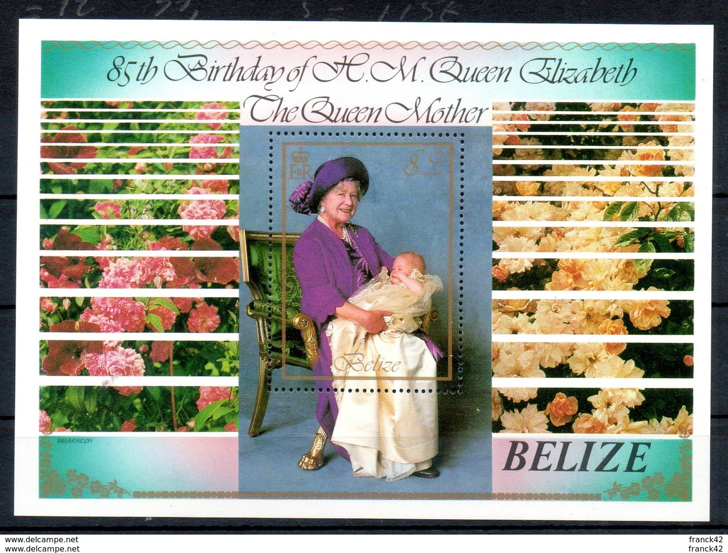 Belize. Bloc Feuillet. 85eme Anniversaire De La Reine Elisabeth II - Belize (1973-...)