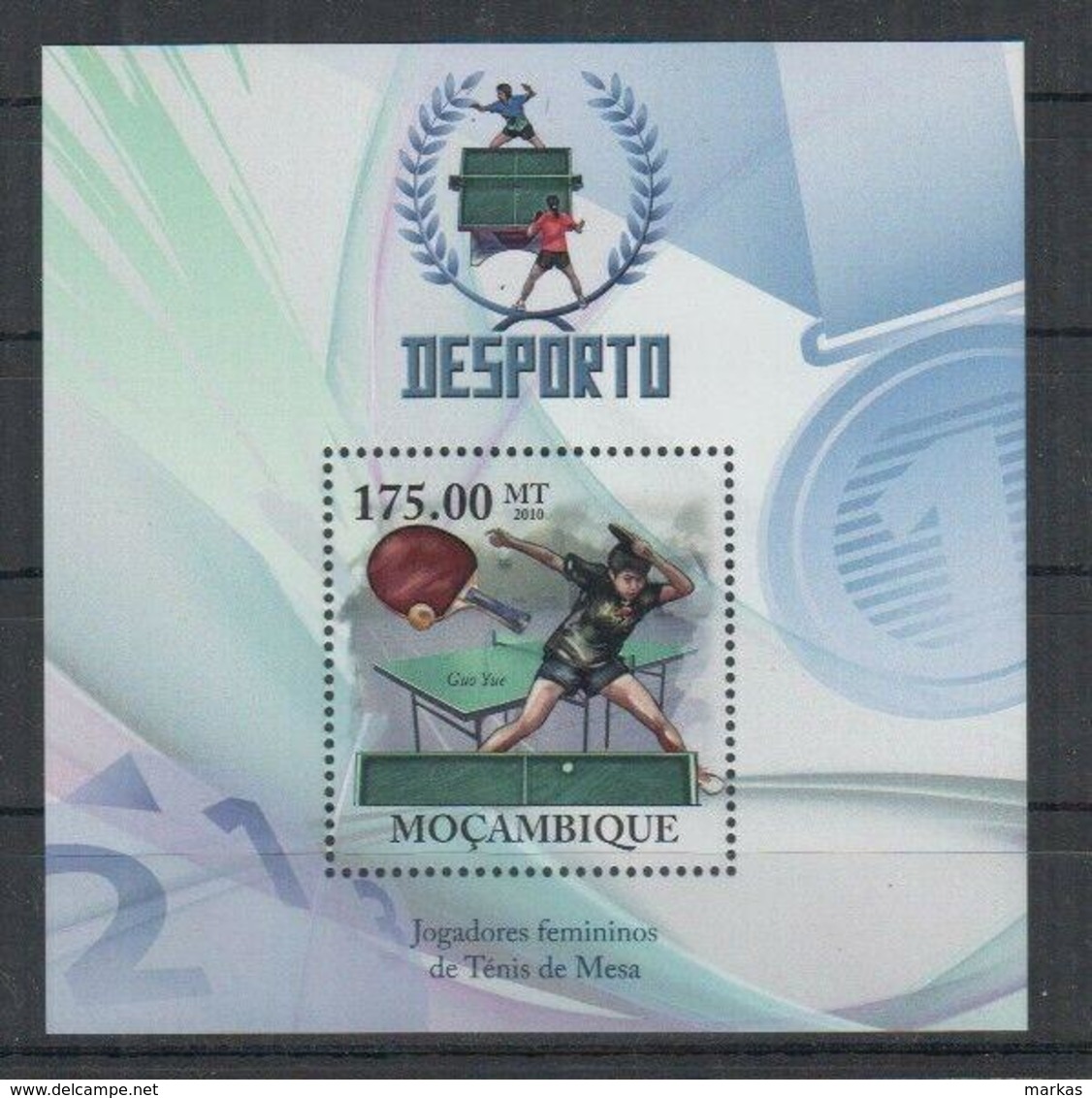 D744. Mozambique - MNH - 2010 - Sport - Table Tennis - Bl - Other & Unclassified