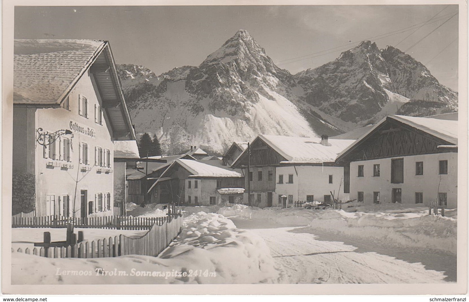 AK Lermoos Lermos Gasthaus Zur Rose A Ehrwald Reutte Imst Telfs Nassereith Biberwier Garmisch Partenkirchen Winter Tirol - Lermoos