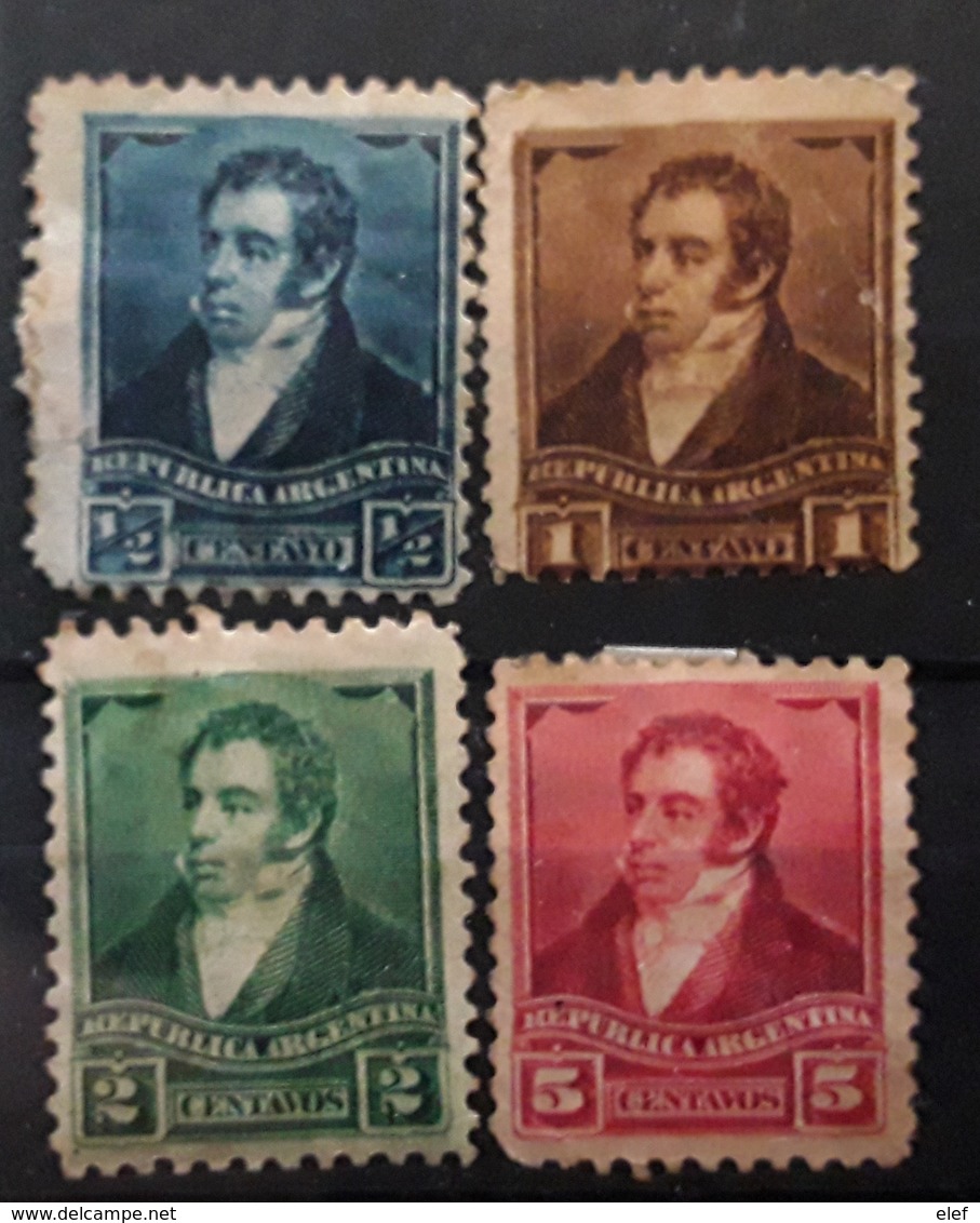 ARGENTINA ARGENTINE, 1892, Rivadavia, 4 Timbres Yvert No 94 A,95,96,98 , Neufs (*) , TB - Unused Stamps