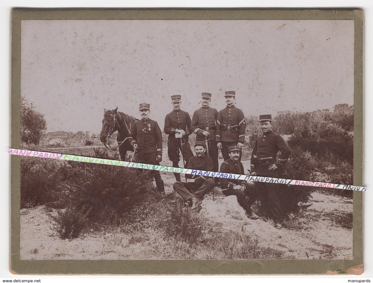 13 MARSEILLE / PHOTO / 1902 / 141e RI (MARSEILLE) / SAINT JULIEN / LA PLÂTRIERE / OFFICIERS/ 141e RÉGIMENT D' INFANTERIE - Saint Barnabé, Saint Julien, Montolivet