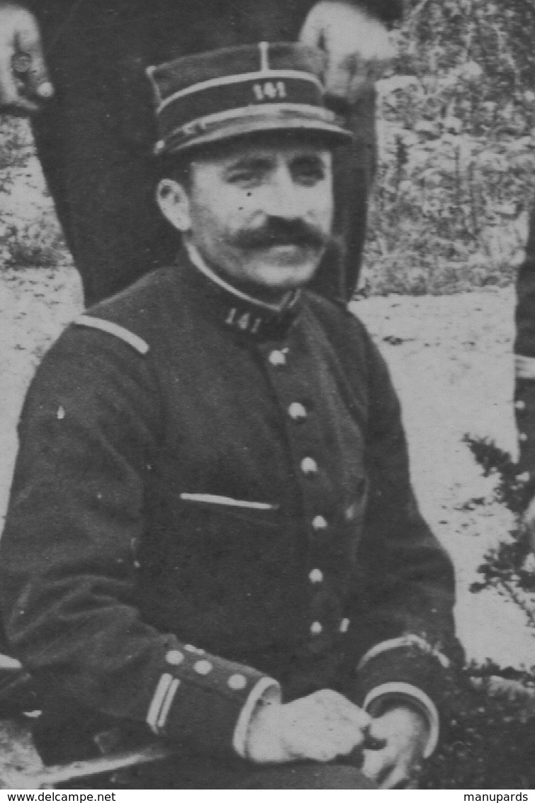 13 MARSEILLE / PHOTO / 1902 / 141e RI (MARSEILLE) / SAINT JULIEN / LA PLÂTRIERE / OFFICIERS/ 141e RÉGIMENT D' INFANTERIE