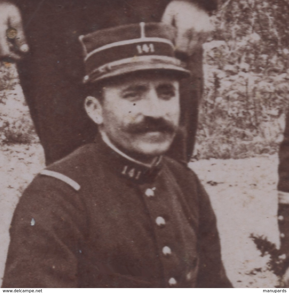 13 MARSEILLE / PHOTO / 1902 / 141e RI (MARSEILLE) / SAINT JULIEN / LA PLÂTRIERE / OFFICIERS/ 141e RÉGIMENT D' INFANTERIE