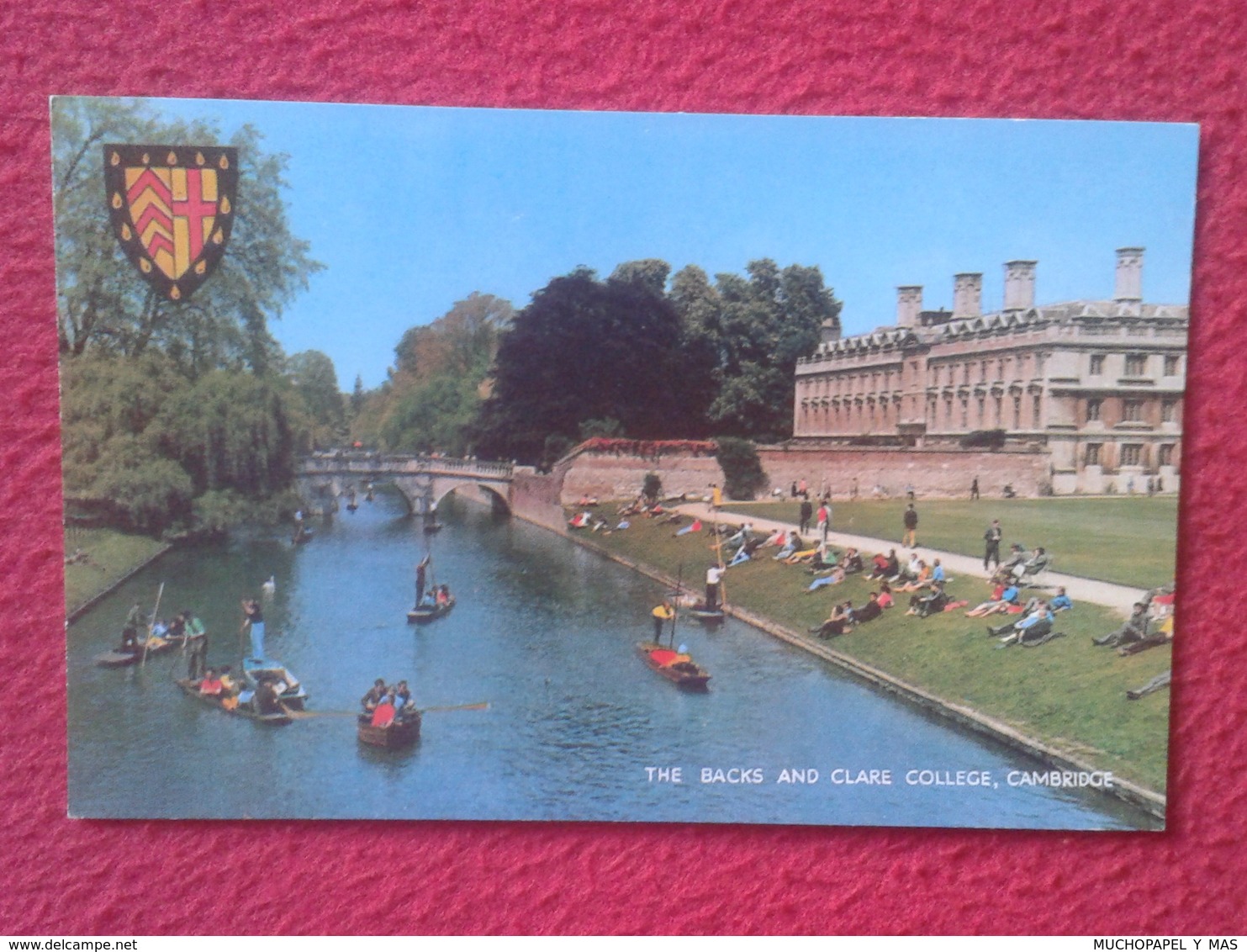 POSTAL POST CARD REINO UNIDO UNITED KINGDOM LONDON THE BLACKS AND CLARE COLLEGE CAMBRIDGE UK BARCAS SHIP BOAT...VER FOTO - Otros & Sin Clasificación