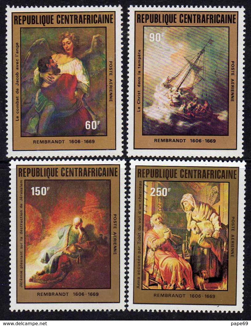 Centrafricaine P. A.  N° 230 / 33 XX  Tableaux De Rembrandt, Les 4 Valeurs Sans Charnière, TB - Centrafricaine (République)